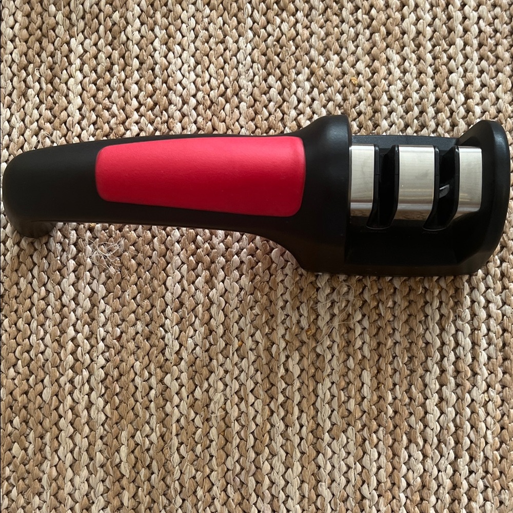Red and Black Knife Sharpener